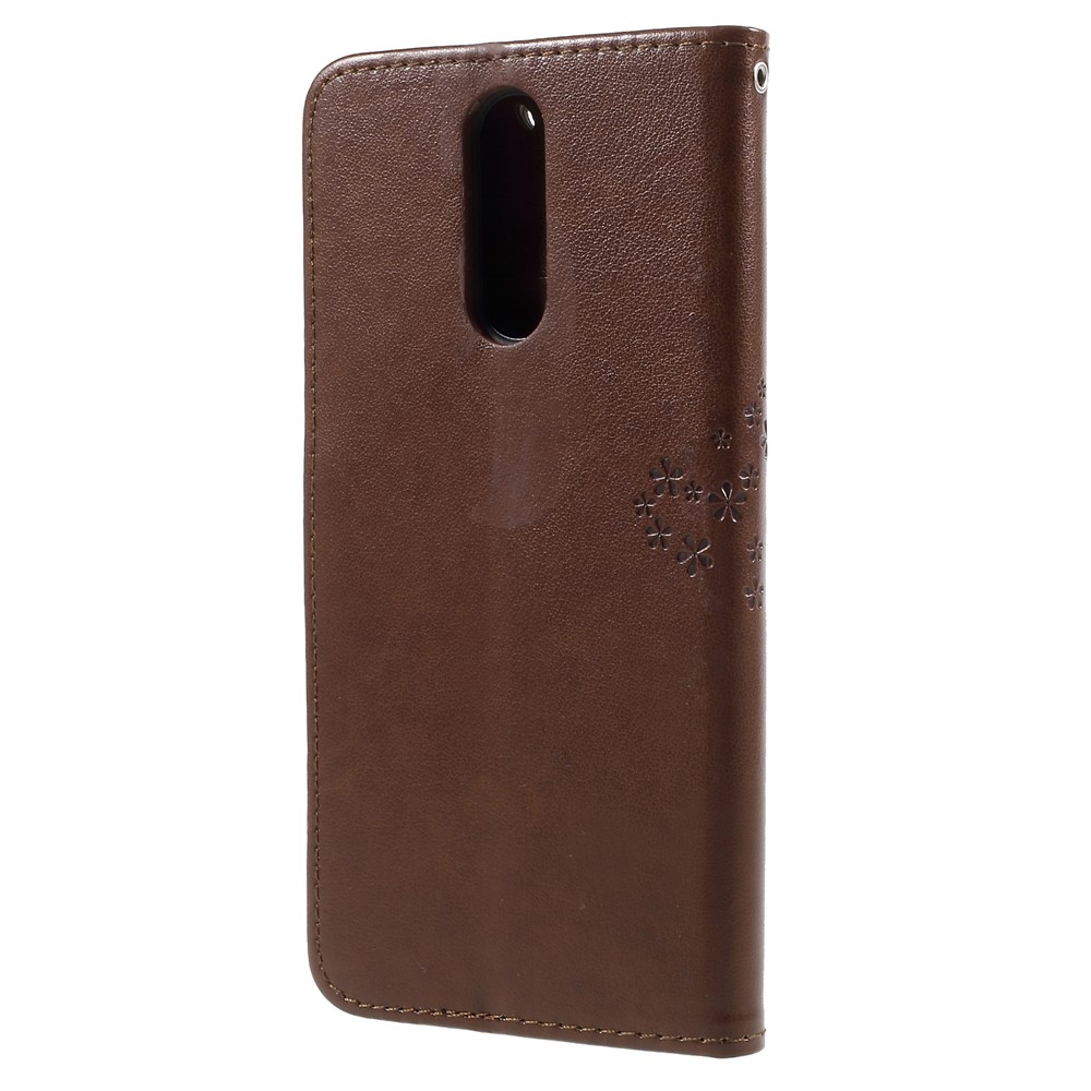 Imprint Tree Owls PU Leather Wallet Case for Huawei Mate 10 Lite / nova 2i / Maimang 6 / Honor 9i (India) - Brown-2