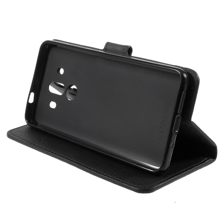 Litchi Texture Leather Wallet Stand Case Accessory for Huawei Mate 10 Pro-4