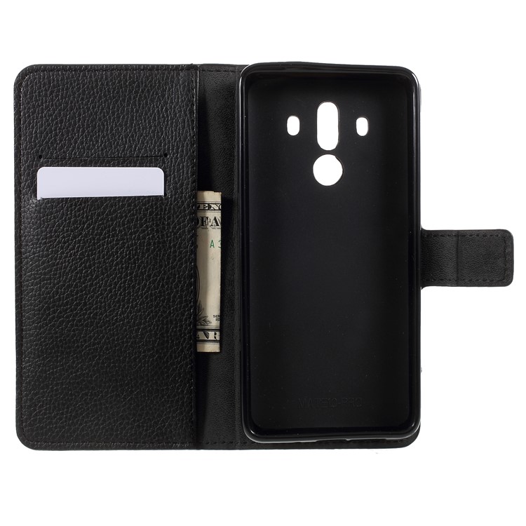 Litchi Texture Leather Wallet Stand Case Accessory for Huawei Mate 10 Pro-6