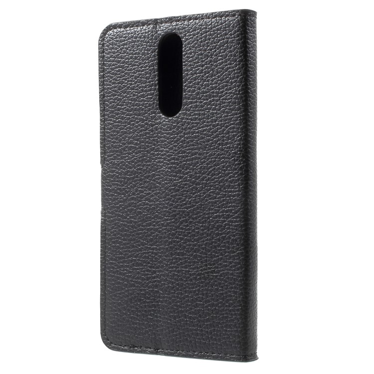 Litchi Skin Leather Wallet Case for Huawei Mate 10 Lite / nova 2i / Maimang 6 / Honor 9i (India) - Black-2