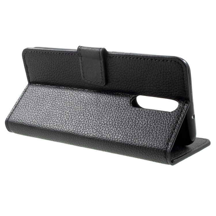 Litchi Skin Leather Wallet Case for Huawei Mate 10 Lite / nova 2i / Maimang 6 / Honor 9i (India) - Black-4
