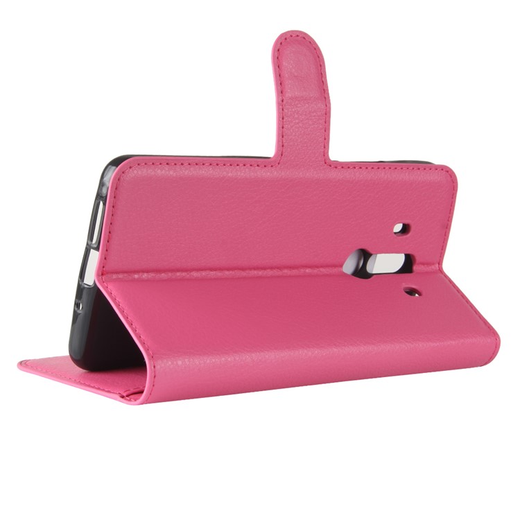 Litchi Skin PU Leather Wallet Stand Phone Casing for Huawei Mate 10 Pro / Mate 10 Pro Porsche Design - Rose-5