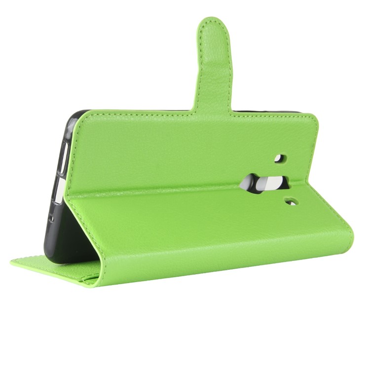 Litchi Skin PU Leather Wallet Stand Cell Phone Shell for Huawei Mate 10 Pro / Mate 10 Pro Porsche Design - Green-5