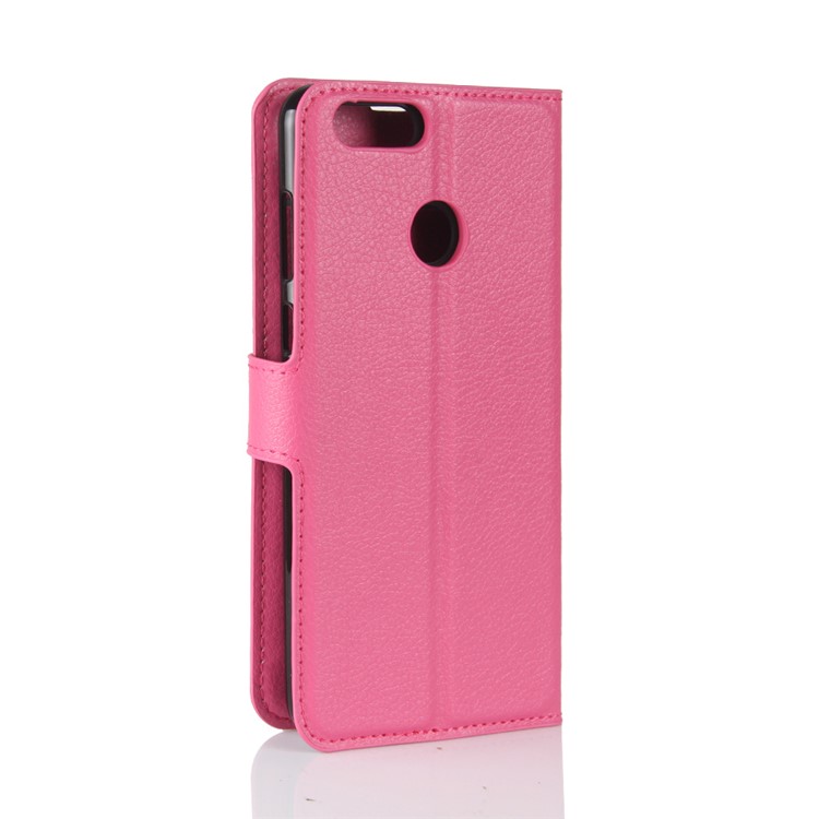 Litchi Texture Wallet Stand Leather Phone Case for Huawei Honor 7X - Rose-2