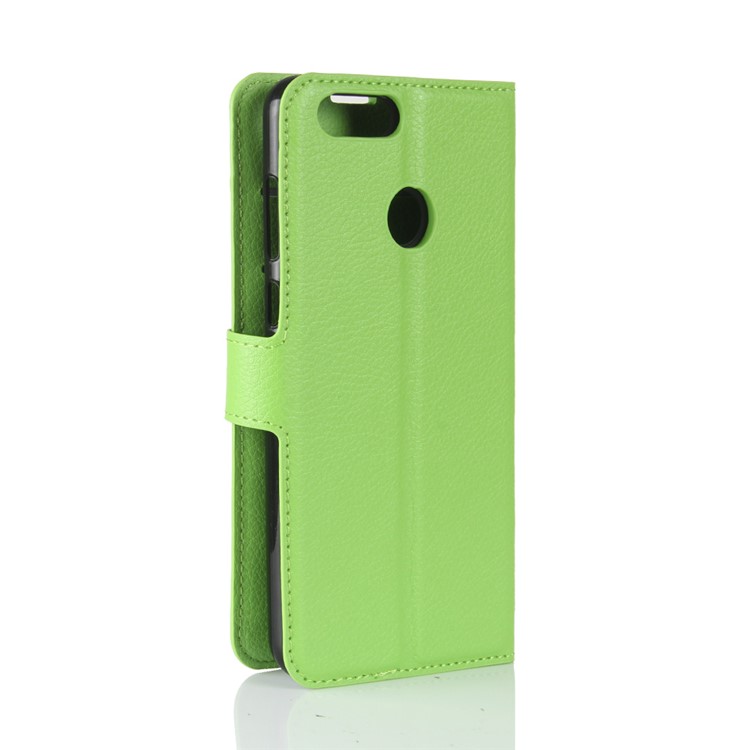 Litchi Texture Wallet Leather Mobile Case with Stand for Huawei Honor 7X - Green-2