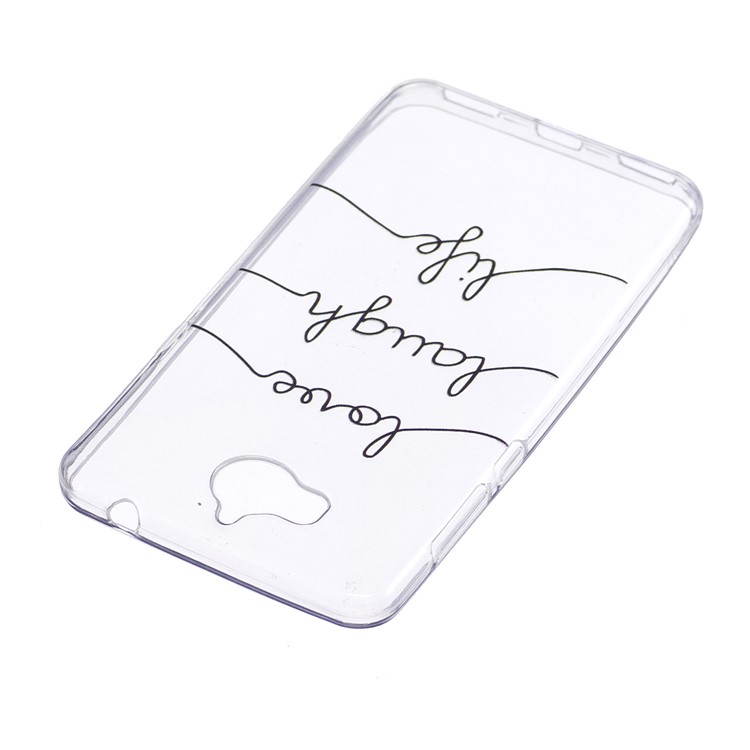 Printing Pattern Soft TPU Phone Cover for Huawei Y6 (2017) / Y5 (2017) - Love, Laugh, Life-3