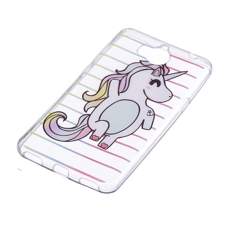 Printing Pattern Soft TPU Mobile Case for Huawei Y6 (2017) / Y5 (2017) - Happy Unicorn-2