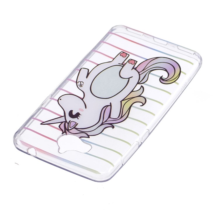 Printing Pattern Soft TPU Mobile Case for Huawei Y6 (2017) / Y5 (2017) - Happy Unicorn-3