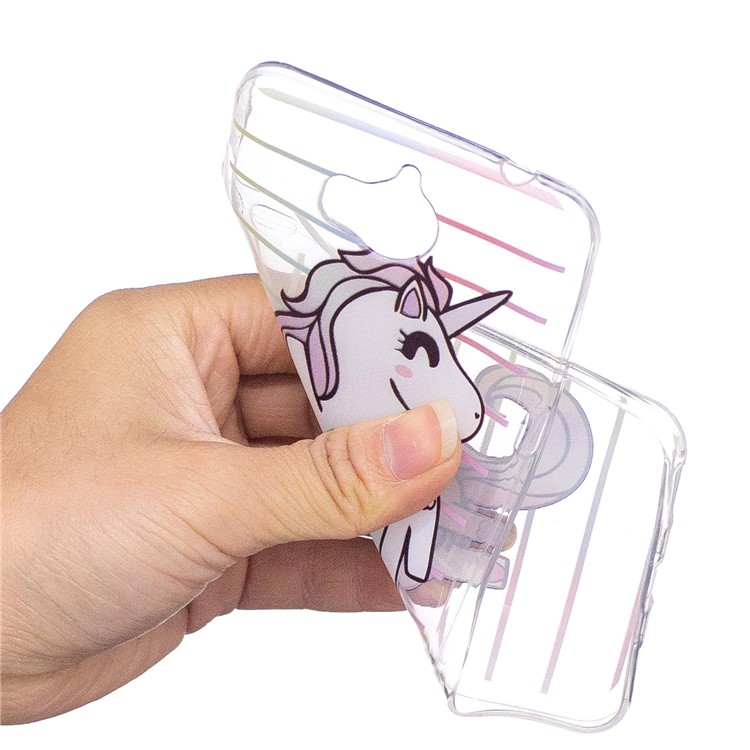 Printing Pattern Soft TPU Mobile Case for Huawei Y6 (2017) / Y5 (2017) - Happy Unicorn-4