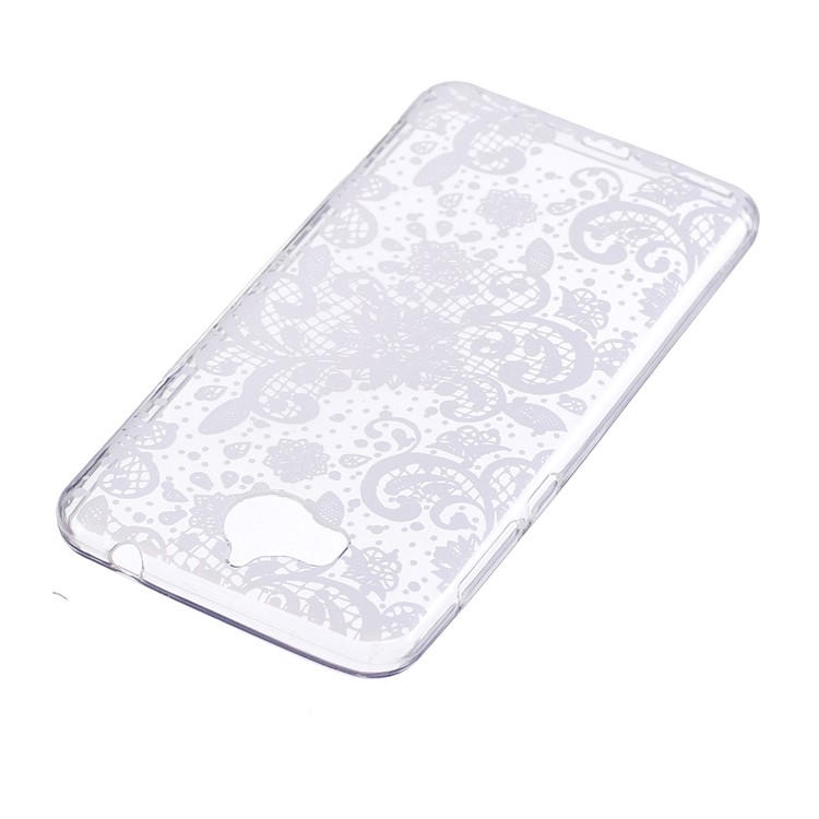 Pattern Printing Soft TPU Back Cover for Huawei Y6 (2017) / Y5 (2017) - White Flower Pattern-3