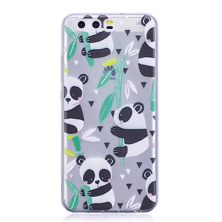 Pattern Printing TPU Flexible Casing for Huawei P10 - Panda-1