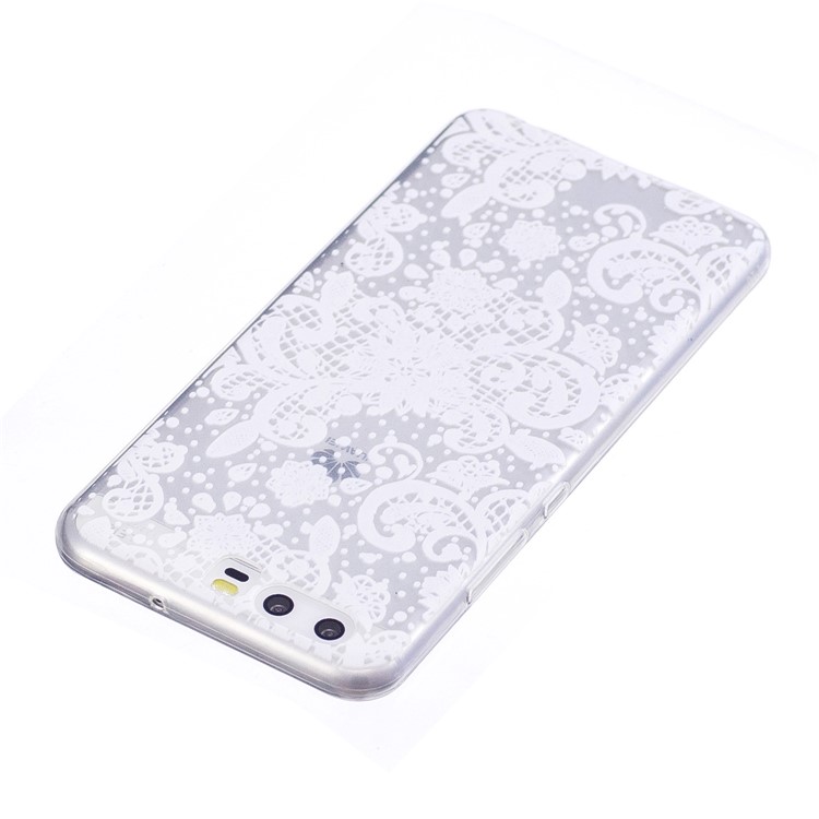 Pattern Printing TPU Flexible Cellphone Casing Cover for Huawei P10 - Flowers Pattern-3