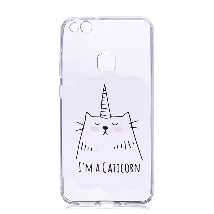 For Huawei P10 Lite Patterned Flexible TPU Mobile Casing - Cartoon Pattern-1