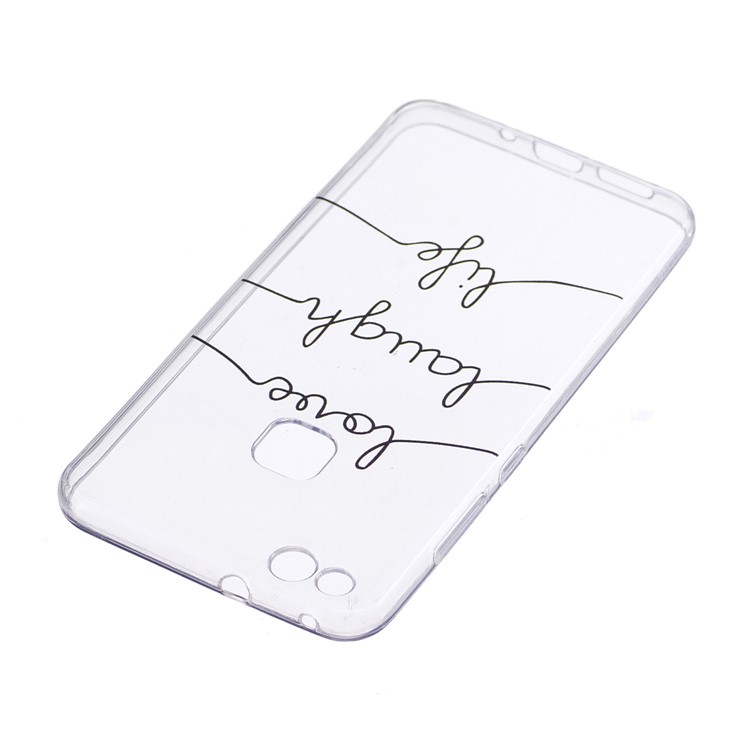 Patterned Flexible TPU Casing for Huawei P10 Lite - English Characters-3