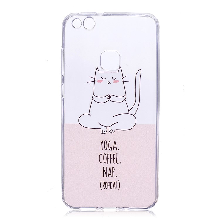 For Huawei P10 Lite Pattern Printing TPU Featherweight Shell - Cartoon and English Characters-1