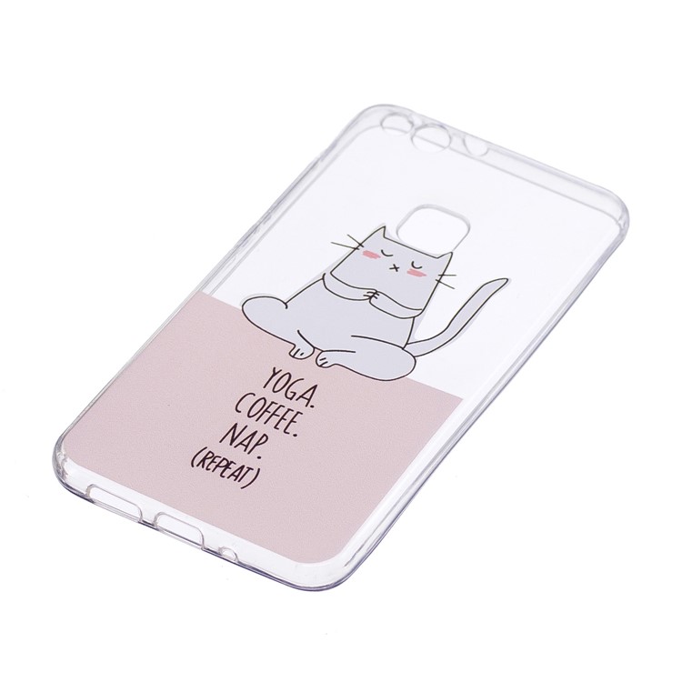 For Huawei P10 Lite Pattern Printing TPU Featherweight Shell - Cartoon and English Characters-2
