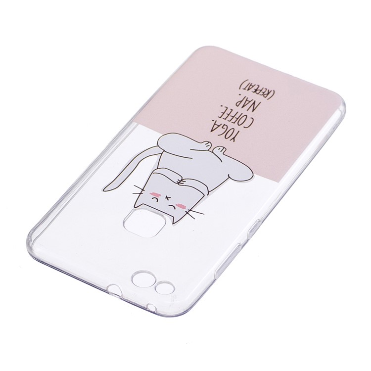 For Huawei P10 Lite Pattern Printing TPU Featherweight Shell - Cartoon and English Characters-3