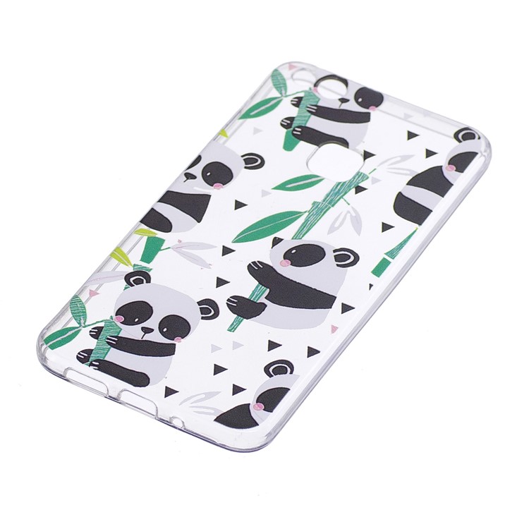 For Huawei P10 Lite Pattern Printing TPU Jelly Phone Ultra-thin Back Case - Lovely Panda-2
