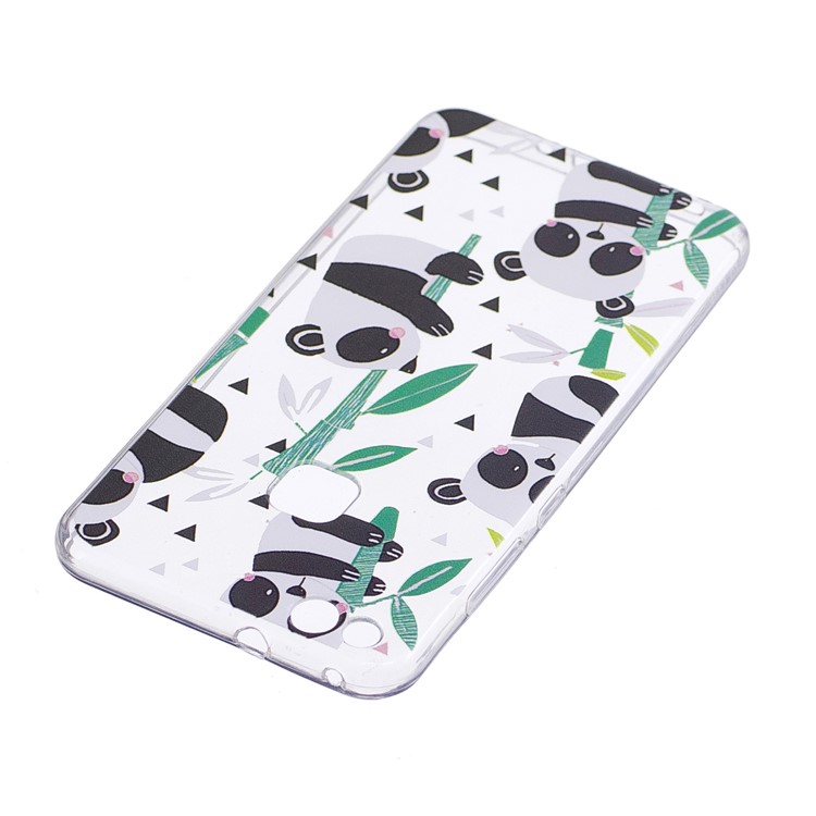 For Huawei P10 Lite Pattern Printing TPU Jelly Phone Ultra-thin Back Case - Lovely Panda-3