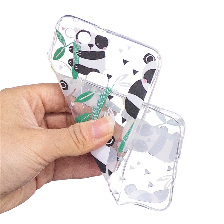 For Huawei P10 Lite Pattern Printing TPU Jelly Phone Ultra-thin Back Case - Lovely Panda-4