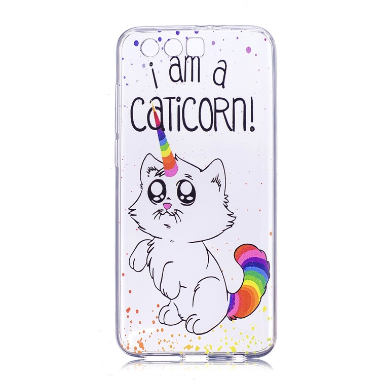 Pattern Printing TPU Phone Protective Phone Back Case for Huawei Honor 9 - Adorable Cartoon-1
