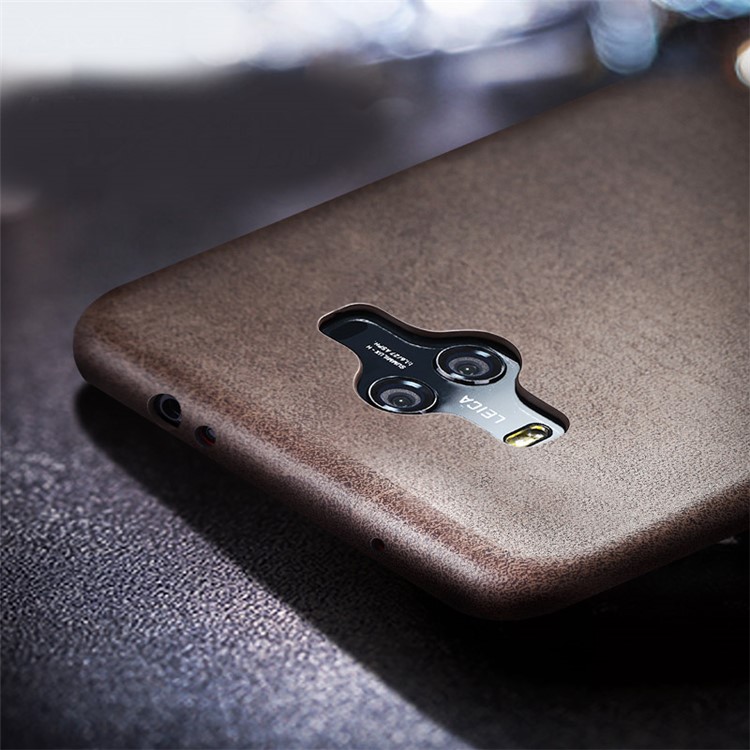X-LEVEL for Huawei Mate 10 Vintage Leather Coated Hard Back Case - Brown-2