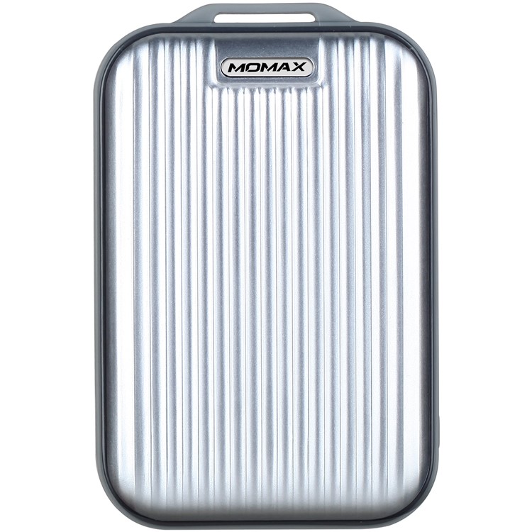 MOMAX iPower Go mini3 Traveling Case 10000mAh Dual USB Power Bank with Quick Charge 3.0 - Silver Color-2