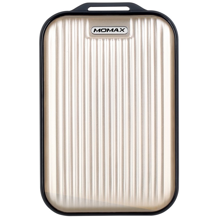 MOMAX iPower Go mini3 Traveling Case Quick Charge 3.0 10000mAh Dual USB Power Bank - Gold Color-2
