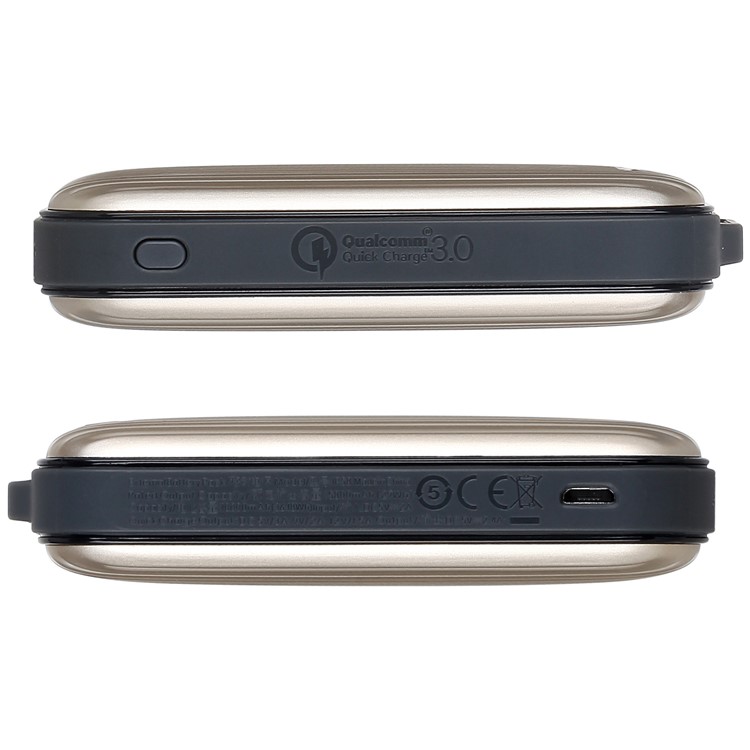 MOMAX iPower Go mini3 Traveling Case Quick Charge 3.0 10000mAh Dual USB Power Bank - Gold Color-4
