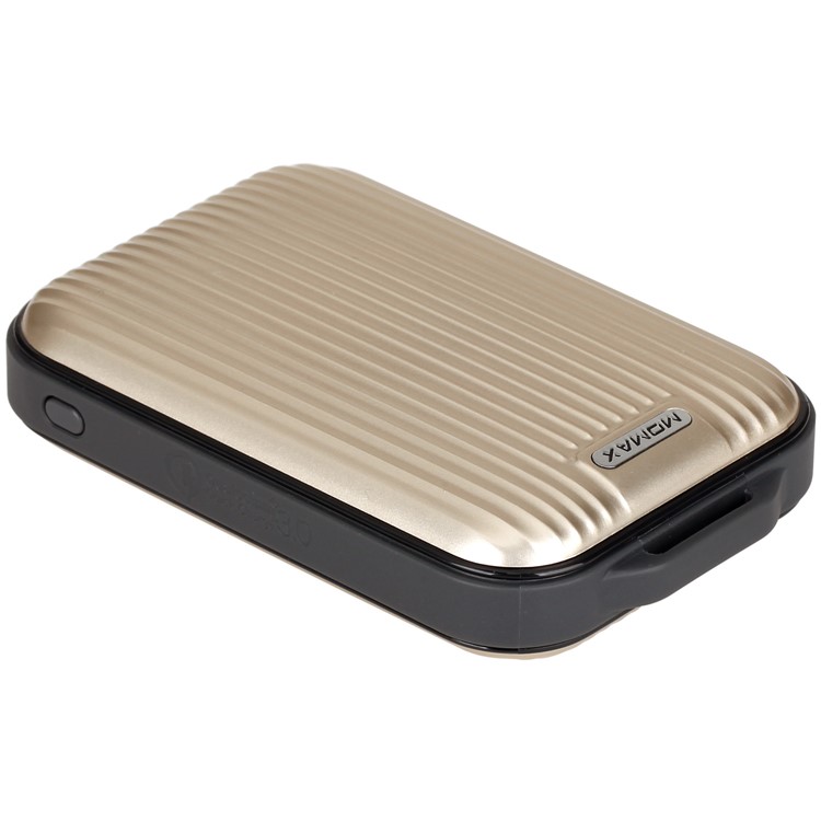 MOMAX iPower Go mini3 Traveling Case Quick Charge 3.0 10000mAh Dual USB Power Bank - Gold Color-7