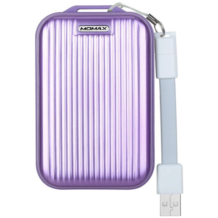 MOMAX iPower Go mini3 Traveling Case Quick Charge 3.0 10000mAh External Battery Charger - Purple-2