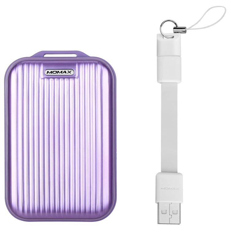 MOMAX iPower Go mini3 Traveling Case Quick Charge 3.0 10000mAh External Battery Charger - Purple-8