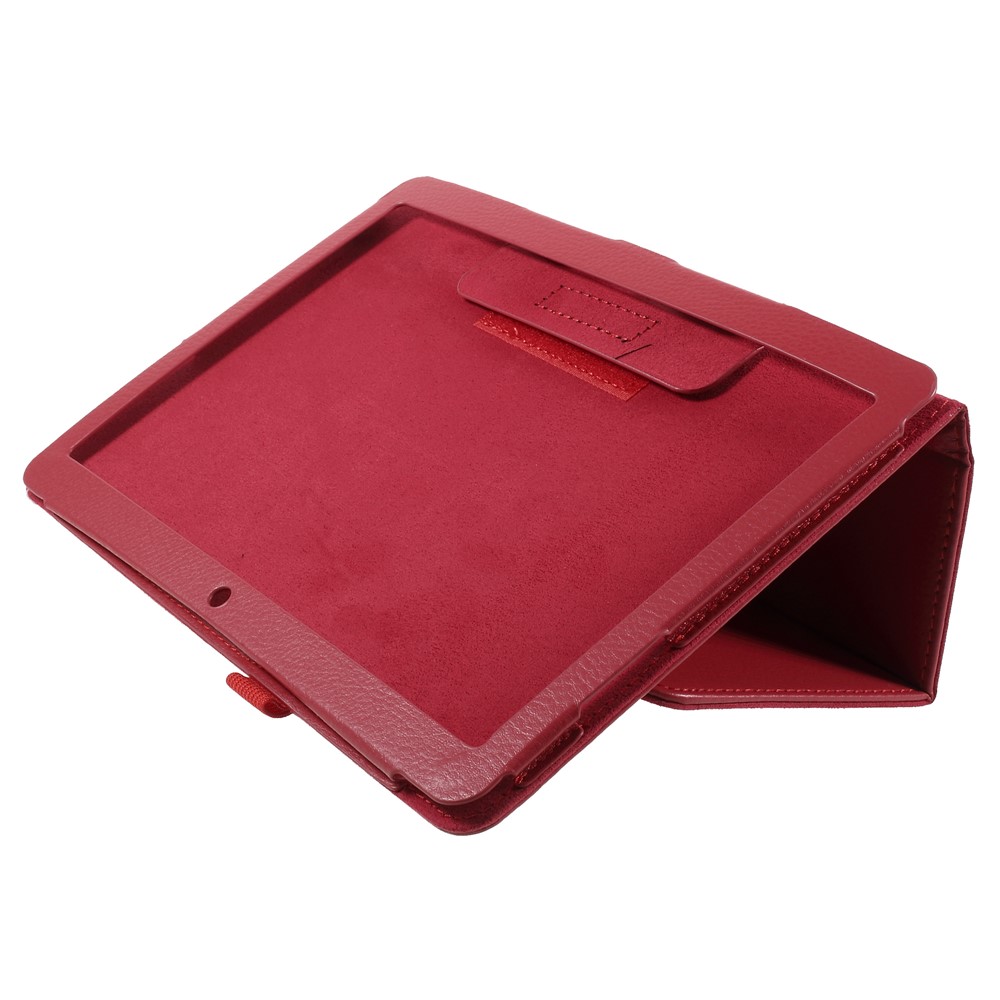 Faltbarer Stand PU Leder Card Slot Schutzhülle Für Huawei MediaPad T3 10 Zoll - Rot