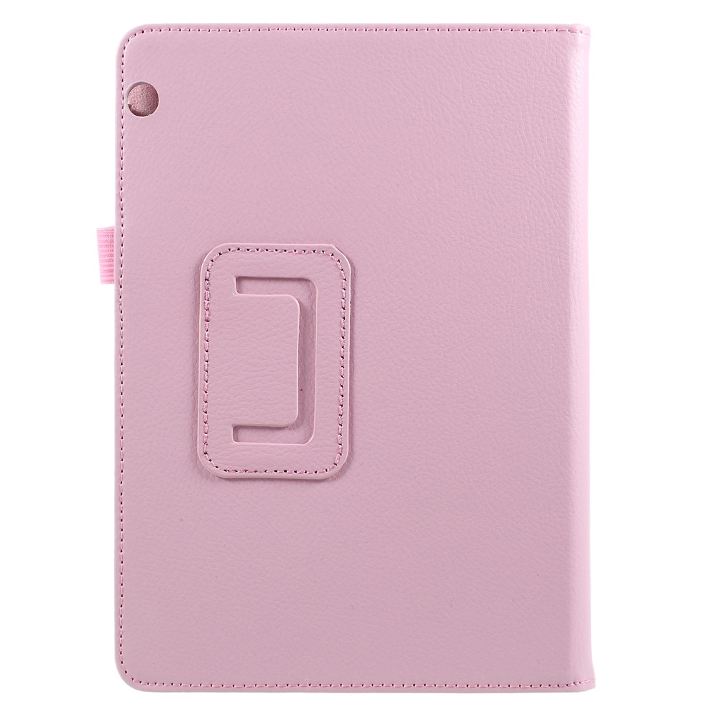 Soporte Plegable PU Card de Cuero Con Carcasa Protectora Para Huawei MediaPad T3 10 Pulgadas - Rosado