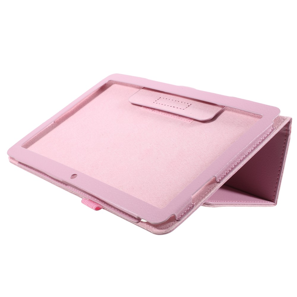 Support de Support Pliable Pour la Carte en Cuir Slot de Protection Pour Huawei Mediapad T3 10 Pouces - Rose