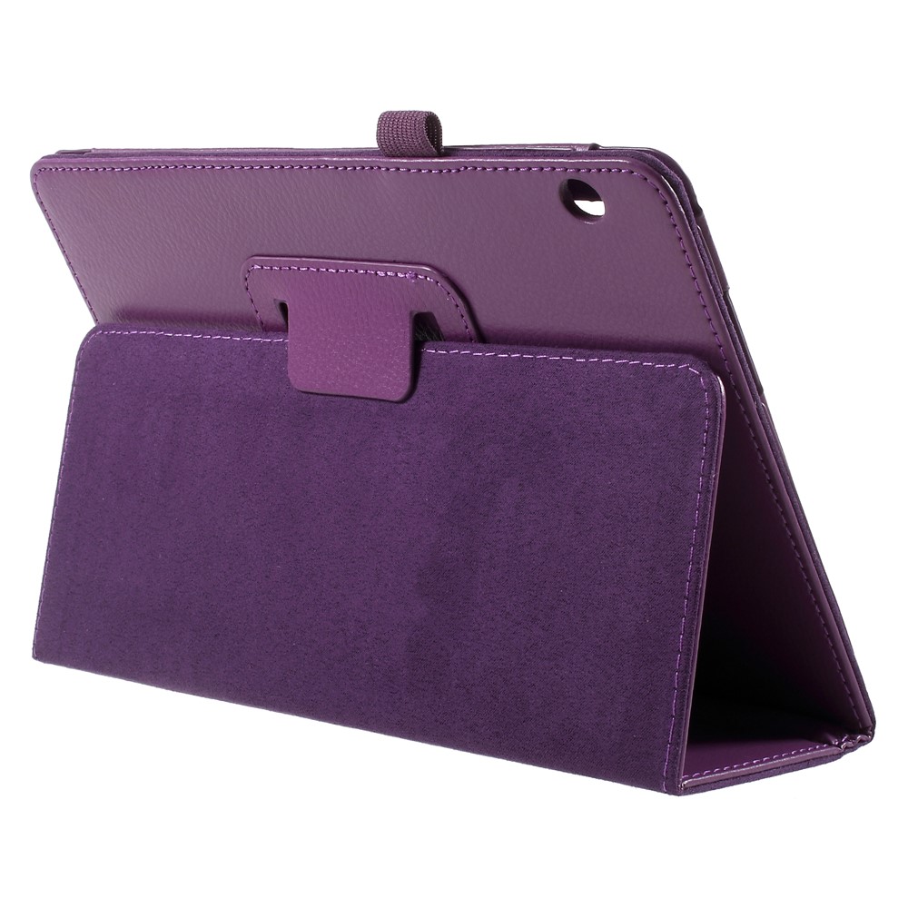 Soporte Plegable PU Tarjeta de Cuero Ranura Protectora Cubierta de Tableta Para Huawei MediaPad T3 10 Pulgadas - Violeta-4