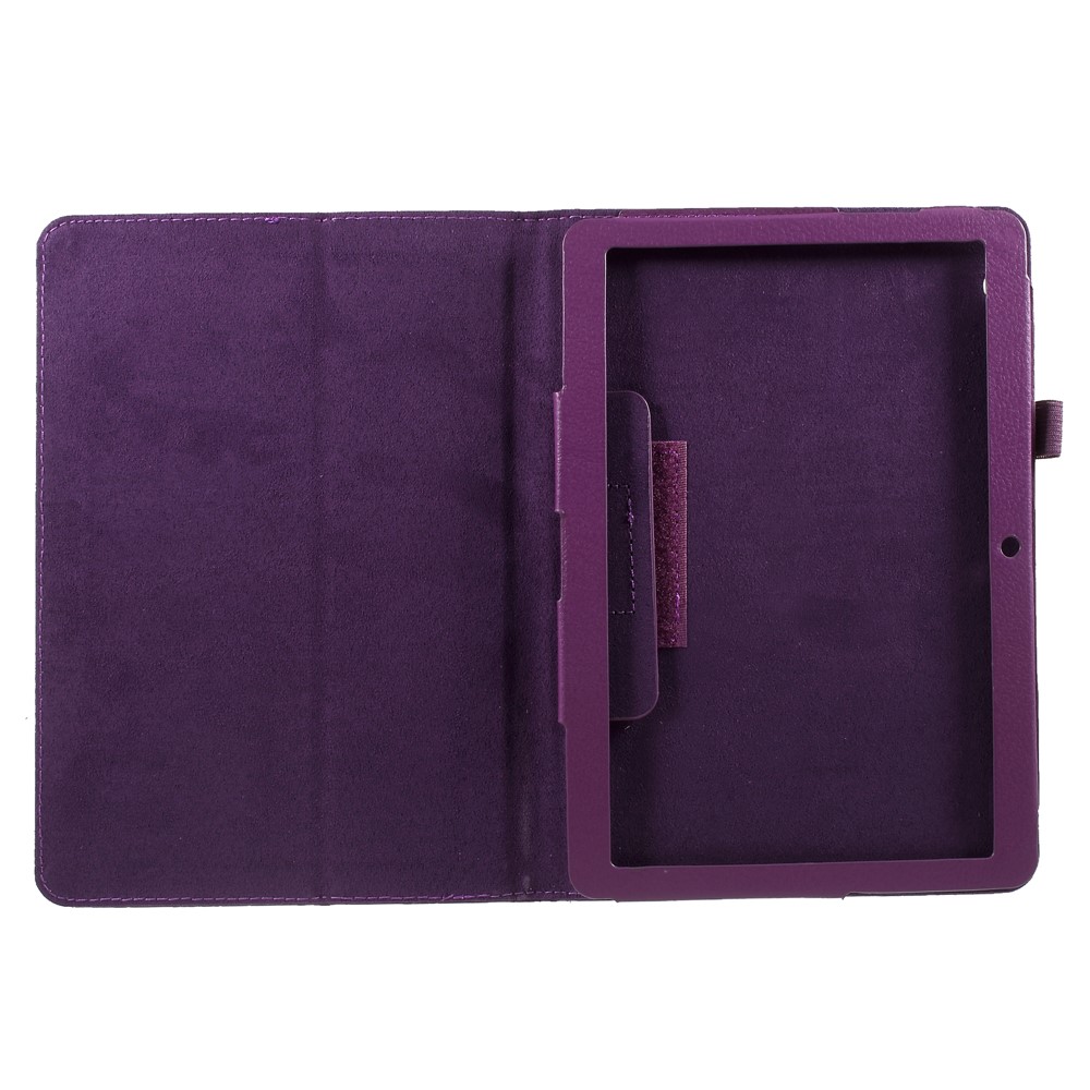 Soporte Plegable PU Tarjeta de Cuero Ranura Protectora Cubierta de Tableta Para Huawei MediaPad T3 10 Pulgadas - Violeta-7