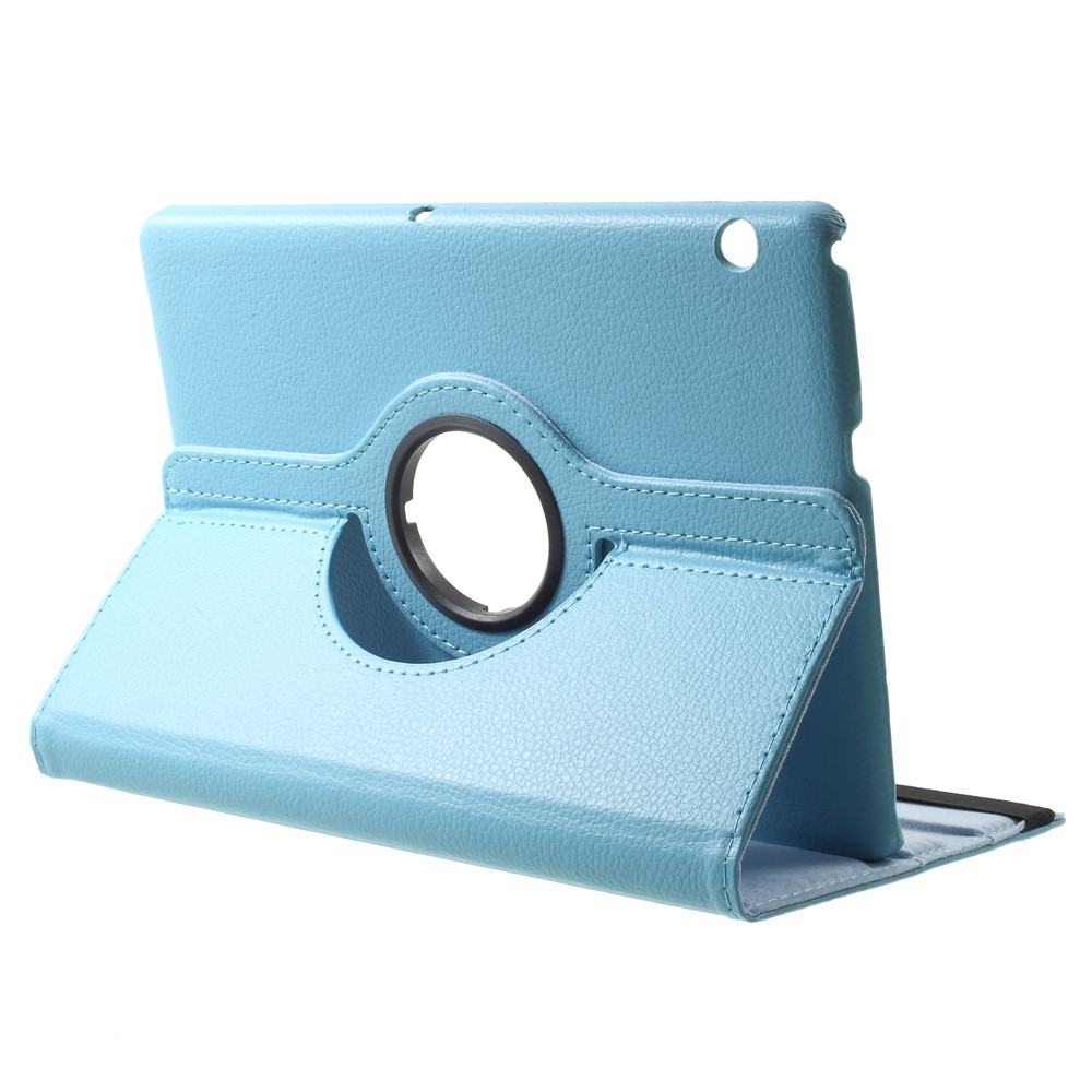 For Huawei MediaPad T3 10 Litchi Grain 360 Degree Rotary Stand Leather Shell - Baby Blue-4