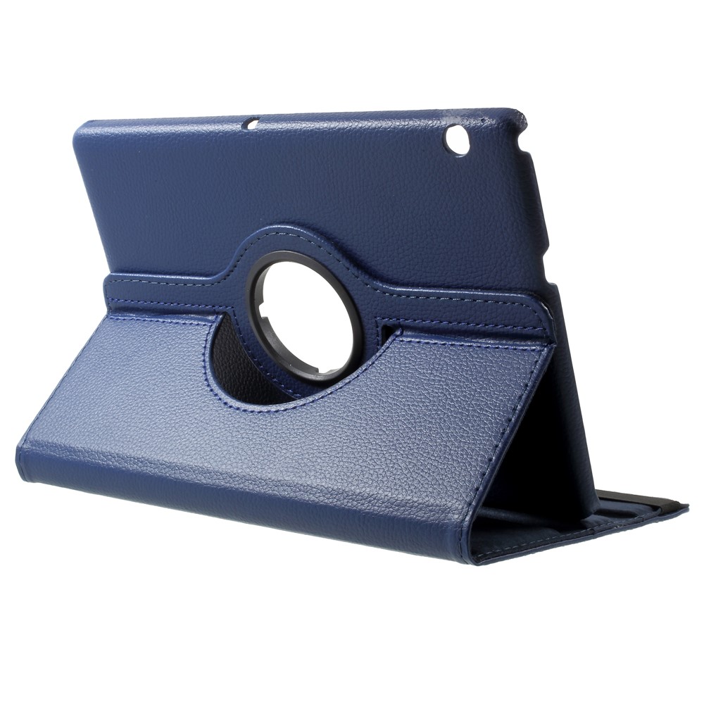 Litchi Grain 360 Degree Rotary Leather Stand Shell for Huawei MediaPad T3 10 - Dark Blue-4