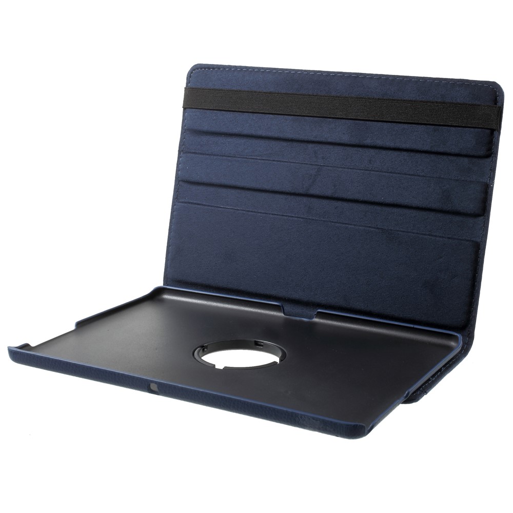 Litchi Grain 360 Degree Rotary Leather Stand Shell for Huawei MediaPad T3 10 - Dark Blue-6