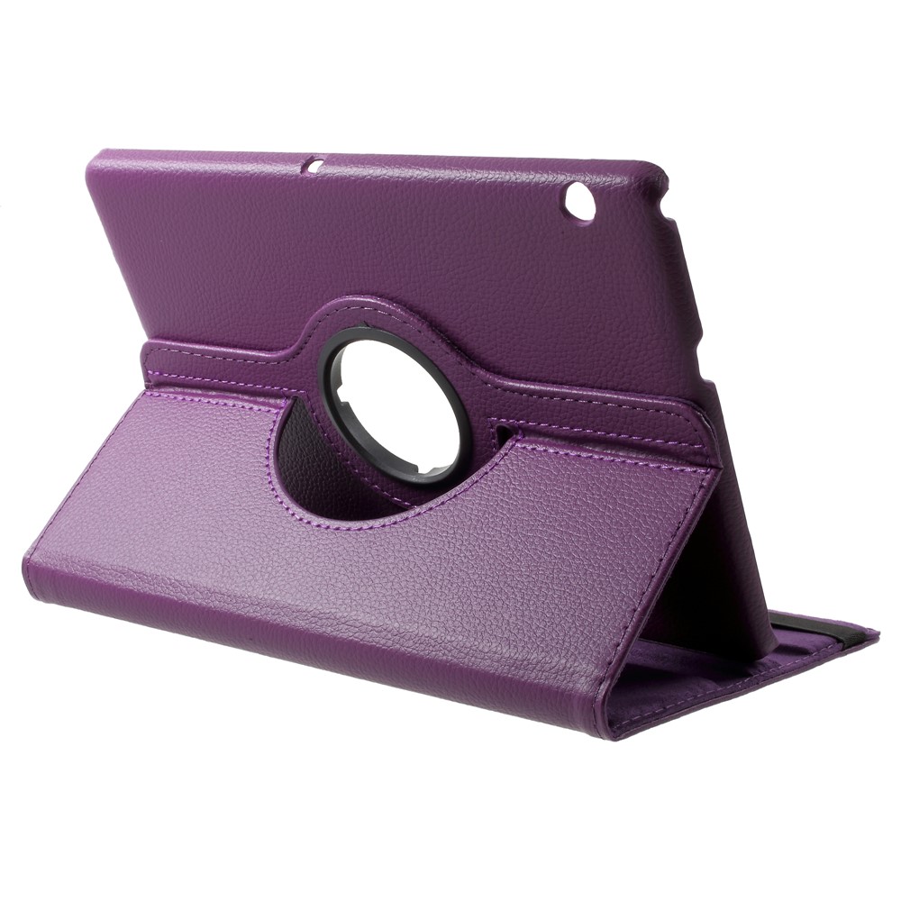 Litchi Grain Leather Protective Case Com 360 Graus de Design Vazio Para Huawei Mediapad T3 10 - Roxo-4