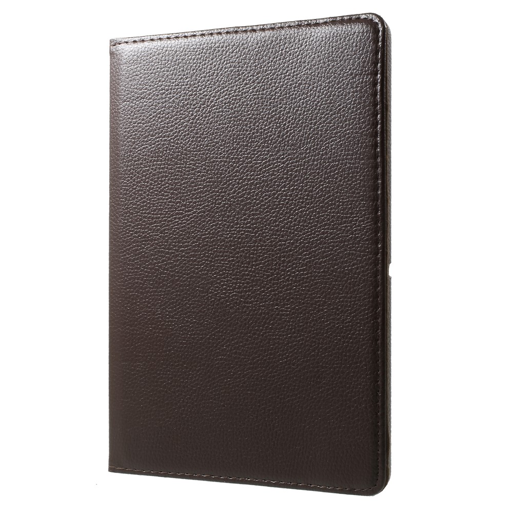 For Huawei MediaPad T3 10 Litchi Grain 360 Degree Rotary Stand Leather Flip Case - Brown-3