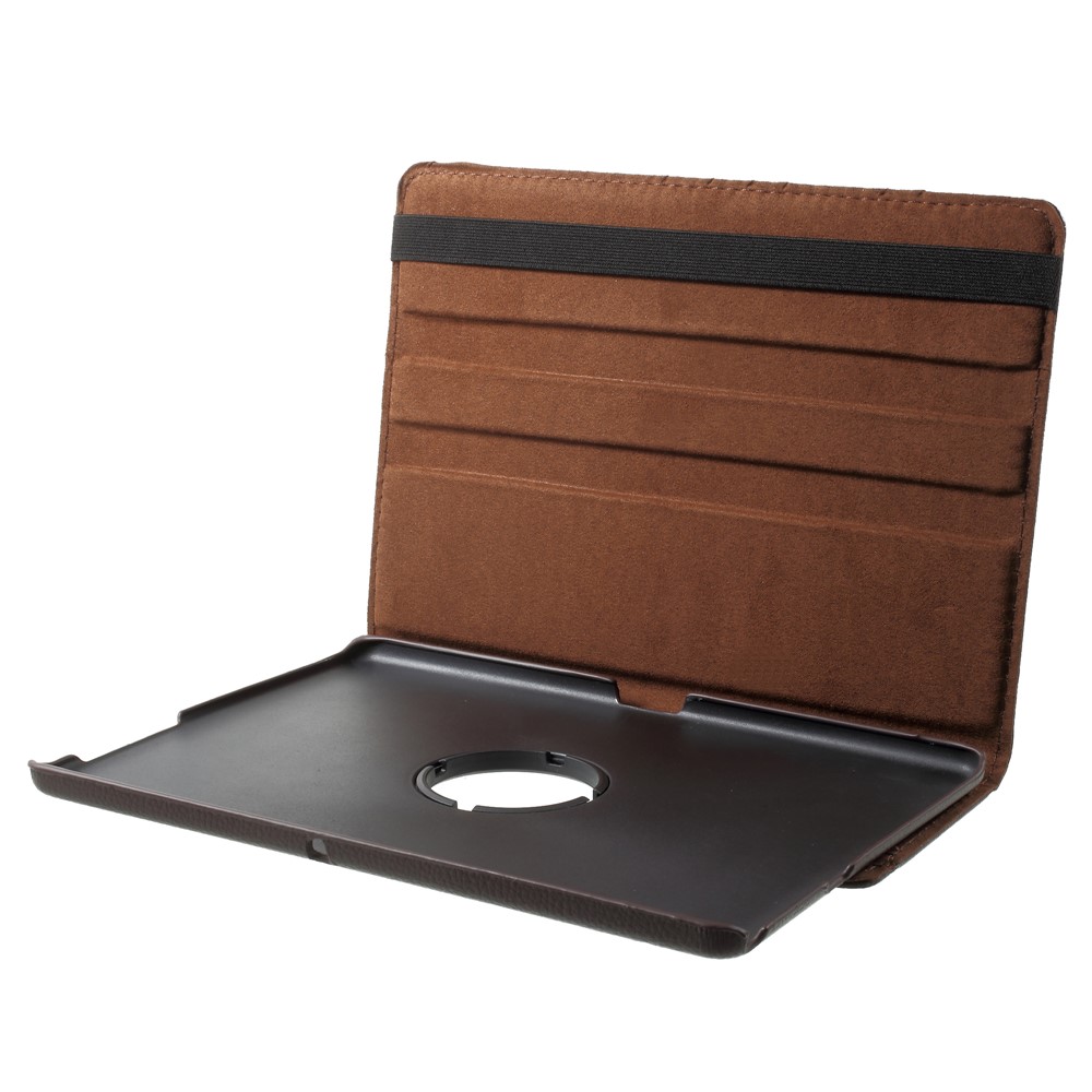 For Huawei MediaPad T3 10 Litchi Grain 360 Degree Rotary Stand Leather Flip Case - Brown-6