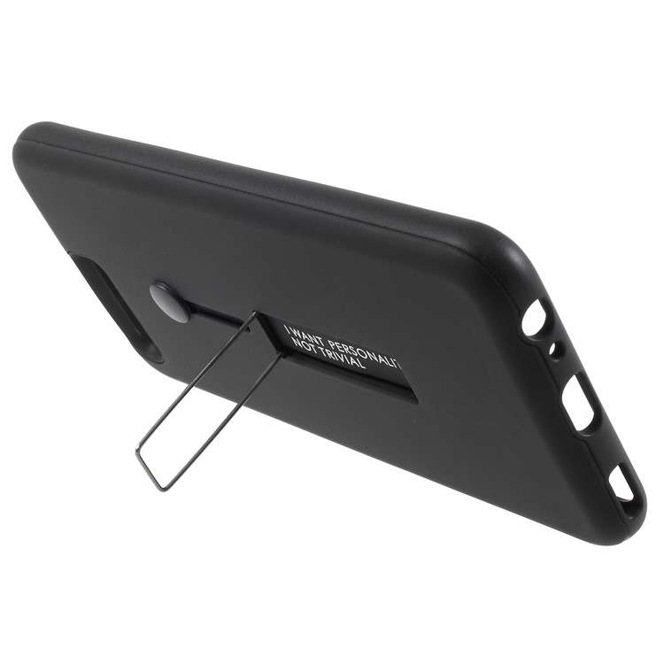 Detachable TPU+PC Combo Heat Dissipation Back Case with Invisible Kickstand for Huawei P10 - Black-5