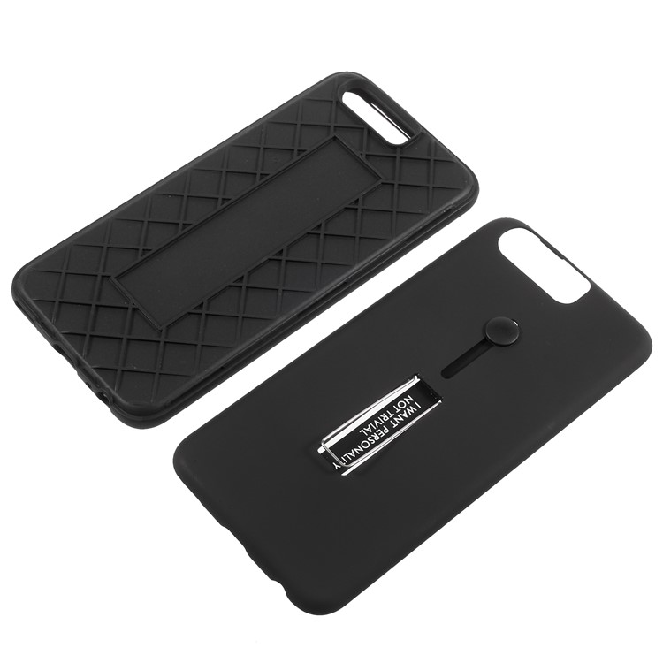 Detachable TPU+PC Combo Heat Dissipation Back Case with Invisible Kickstand for Huawei P10 - Black-8