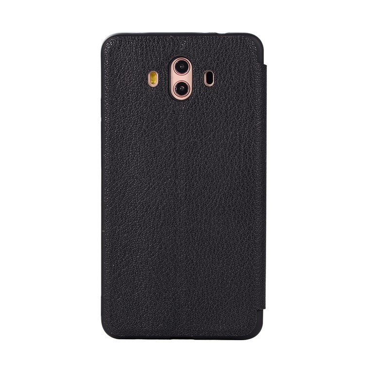 Litchi Texture Flip Leather Stand Card Slot Case for Huawei Mate 10 - Black-7