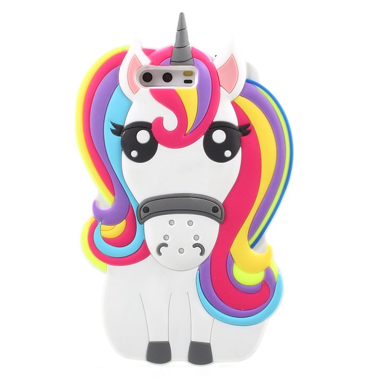 Lovely 3D Unicorn Silicone Back Mobile Phone Shell for Huawei P10 Plus-1