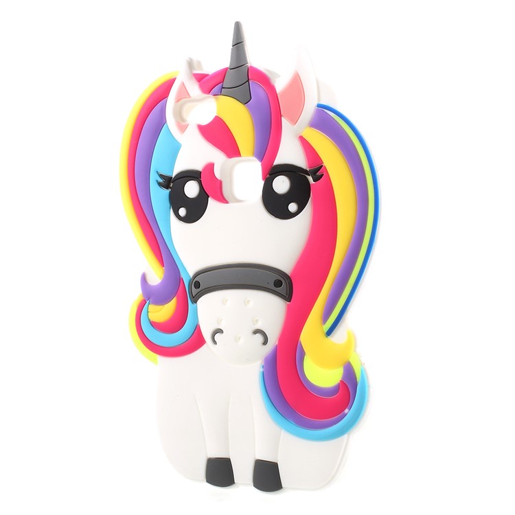 Lovely 3D Unicorn Silicone Back Mobile Case for Huawei P10 Lite-2