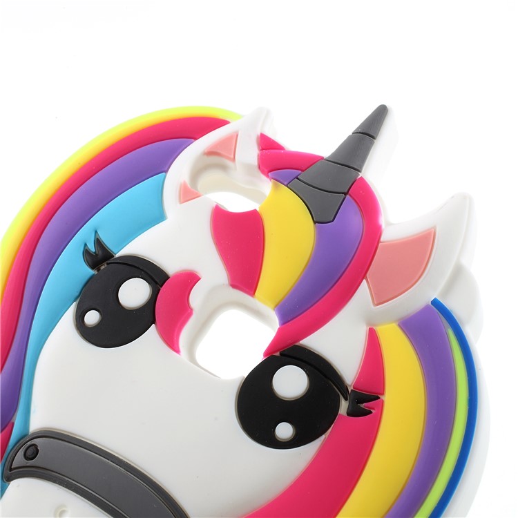 Lovely 3D Unicorn Silicone Back Mobile Case for Huawei P10 Lite-4