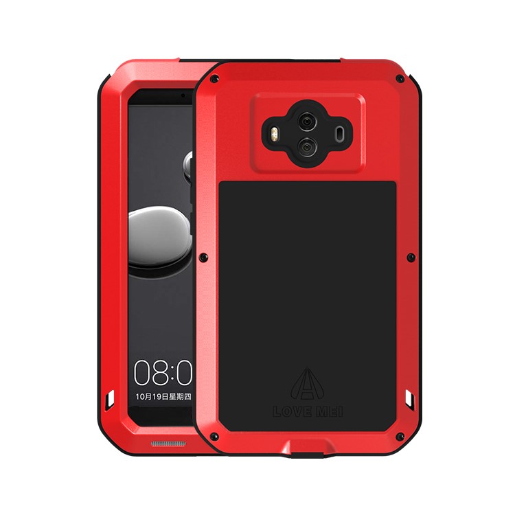 LOVE MEI Powerful Shockproof Drop-proof Dust-proof Phone Casing for Huawei Mate 10 - Red-1